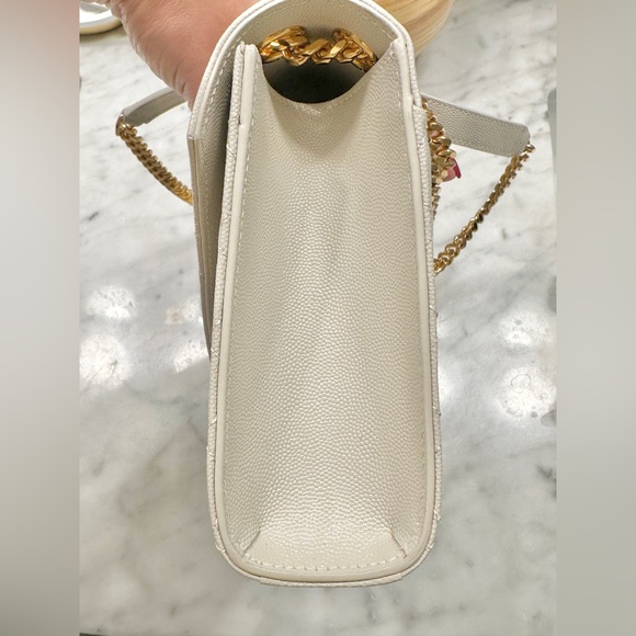 YSL Classic Monogram Envelope Bag Mixed Matelassé Grain de Poudre Leather Medium - Picture 8 of 14